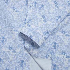 Aristino, camisas de vestir ajustadas para hombre, cuello mandarín, ropa de trabajo transpirable antiarrugas, estilo estampado en el patrón de impresión de la Summer-ALS2030Z - Product Image 4