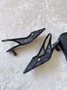 JC MIRA 2026 Printemps-Été – Escarpins à talons chaton en dentelle, séduisants et très demandés pour femme - Product Image 3
