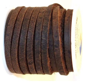 Indian kabel kulit datar asli 3mm, tali Flat Top Grain <span class=keywords><strong>Latigo</strong></span> renda 5 meter 1.5/1.8mm hasil Matte tebal (coklat tua)