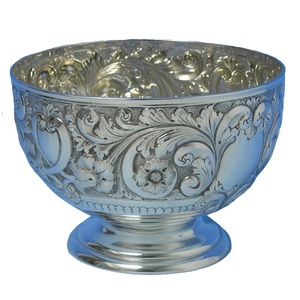 Classic Style Brass <b>Bowl</b> Embossed Design Round Shape Fruit Container Fruit <b>Salad</b> <b>Serving</b> <b>Bowl</b> High Capacity Fruit <b>Serving</b> <b>Bowl</b> - Product Image 1