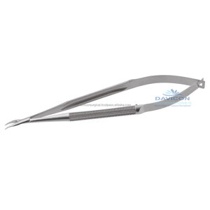 Micro porte-aiguille, en acier inoxydable, chirurgical orl, de haute qualité, pointe incurvée sans serrure, 15cm 0.5mm, 1 pièce - Product Image 2