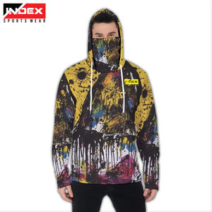 Sudadera con capucha con cordón y cremallera para hombre personalizada OEM con patrón de calavera 100% algodón temporada de invierno logotipo y diseño personalizados - Product Image 4