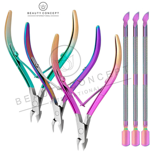 Pince à ongles à cuticules de haute qualité en acier écologique couleur de contraste différente meilleurs outils à ongles en gros pour l'utilisation des doigts - Product Image 2