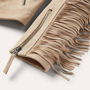 Wholesale High Quality Biker Customized Fashion Stylish Motorbike Women's <b>Suede</b> Leather <b>Jacket</b> <b>Suede</b> Pure Leather Racer <b>Jacket</b> - Product Image 5