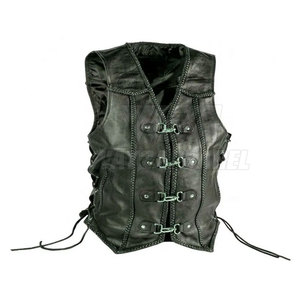 Nouveau gilet de motard en cuir véritable pour hommes sur mesure gilet en cuir de moto de qualité supérieure 2025 - Product Image 3