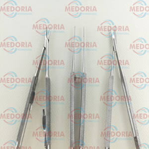 Juego de 3 Piezas de Micro Tijeras Castroviejo de Calidad Premium, Porta Agujas Curvo, Fórceps TC, Kit Dental y Oftalmológico - Product Image 4