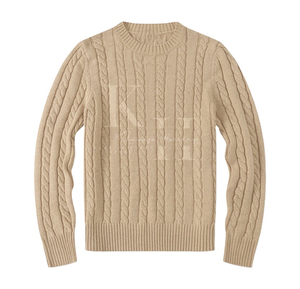 Pull-over chaud en laine mélangée personnalisable pour hommes Tricot doux au toucher avec options de marque - Product Image 2