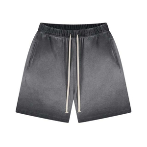 2025 nuevo estilo ropa de hombre cordón ácido lavado pantalones cortos algodón Vintage Jogging pantalones cortos estampado personalizado lavado ácido pantalones cortos para hombres - Product Image 5