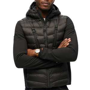 Envío rápido tela de invierno logotipo personalizado de talla grande adulto chaqueta acolchada abrigo hombres extraíble con capucha abajo brillante chaquetas Abrigos Hombre - Product Image 1
