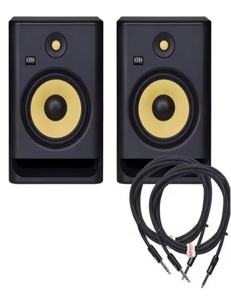 Listo para Entrega Inmediata, OEM, DIY, Auténtico, KRK RP8 Rokits G4, Par de Monitores de Estudio Profesionales Bi-Amplificados, Negro y Blanco - Product Image 1