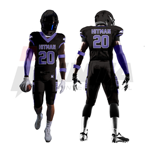 ชุดอเมริกันฟุตบอลระเหิด OEM ออกแบบได้ตามต้องการพร้อมหมายเลขชื่อและโลโก้ทีม - Product Image 2