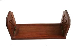 Grand Rectangle Écologique Porte-Livre En Bois Sculpté À La Main Orné Pentagramme Rituel Mur Signe Gravure Bois Artisanat Mur Signes - Product Image 5