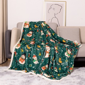 Couverture en flanelle de renne de Noël, flocon de neige, hiver, chaude, douce, en peluche, en polaire pour canapé, lit - Product Image 4