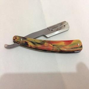 Maquinillas de afeitar de barbero de borde recto de acero inoxidable con mango de plástico Maquinillas de afeitar con bolsa - Product Image 2