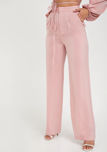 Pantalones de Vestir de Oficina para Mujer, Cintura Elástica Natural de Doble Pliegue, Corte Medio Ajustado, Tejido, Hechos en Vietnam - Product Image 2