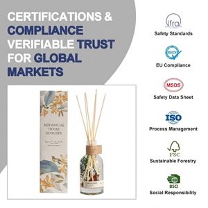 Diffuseur de roseaux décoratif 250 ml aux fleurs séchées, diffuseur <span class=keywords><strong>herbarium</strong></span> à prix de gros - Product Image 5