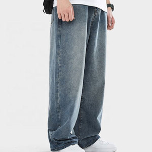 Baggy <b>Jeans</b> For Men With Relaxed Fit And <b>Soft</b> Cotton Fabric For Casual Daily Wear And Street Style - Product Image 2