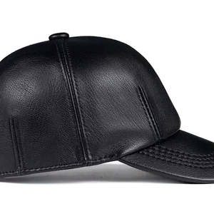 Casquette de baseball pour homme en cuir véritable à 5 panneaux, brodée sur mesure, très vendue, réglable, respirante, pour l'extérieur, l'hiver - Product Image 3