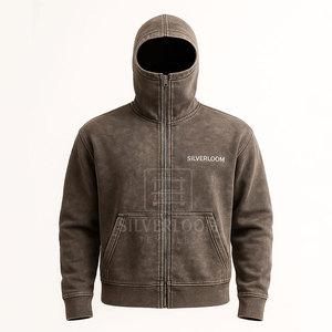 Veste à capuche en polaire à fermeture éclair pour hommes personnalisée avec logo brodé | Sweat à capuche chaud d'hiver - Product Image 1