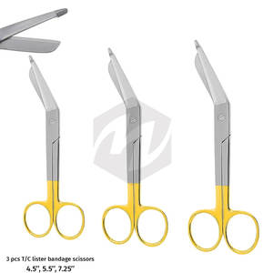 Tijeras para Vendajes Lister Manuales de Primera Calidad, Acero Inoxidable de Grado Quirúrgico, Certificación MOL, Primeros Auxilios, Odontología, Veterinaria, Cirugía - Product Image 2