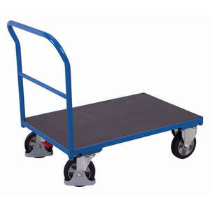 Variofit Trolley Push Bar Silkscreen Plate 1000 kg Load Capacity Solid Rubber Four-Wheel Industrial Use Strong <b>Frame</b> OEM - Product Image 1