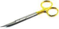 Lot de 3 Ciseaux chirurgicaux Fox courbés TC 13 cm en acier inoxydable, qualité industrielle supérieure, pour usage dentaire, broderie et vétérinaire, pour gauchers