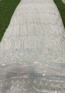 Georgette Dệt Thêu Sequin Ren Vải Thoáng Khí Thiết Kế Ưa Thích Vải Cho Cô Gái Và Chàng Trai Trang Phục - Product Image 2