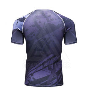 Mejor Material hombres sublimación camiseta logotipo personalizado impreso patrón sólido 220 gramos algodón/fibra de bambú - Product Image 2