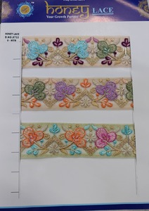 ลูกไม้ปักลายดอกไม้สีดำหรูหราที่มีรายละเอียดที่ซับซ้อนเหมาะสำหรับการสร้างชุดเจ้าสาวที่มีความซับซ้อนสวมใส่ตอนเย็น - Product Image 3