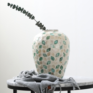 Jarrón decorativo de nácar hecho a mano más vendido, jarrón de exhibición artesanía vietnamita tradicional al por mayor - Product Image 2