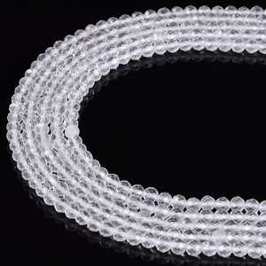 Natural <b>Crystal</b> Quartz Micro Faceted Round <b>Beads</b> 2mm 3mm 4mm Quartz Stone Loose Gemstone <b>Beads</b> <b>For</b> <b>Jewelry</b> 12.5" Wholesale Bulk - Product Image 1