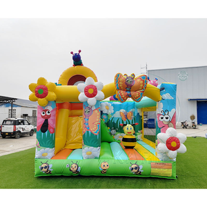 บ้านลมเป่าลมสำหรับงานปาร์ตี้ในสวนหลังบ้าน พร้อมสไลเดอร์ น้ำหนักเบา ทำจาก PVC สำหรับเด็ก กระโดดเล่นสนุก - Product Image 3