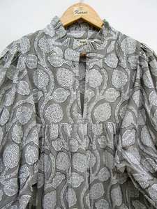 Nueva colección 100% de tela de algodón Maxi vestido para mujer cierre de botones diseñador estampado ropa de playa con cintura Natural - Product Image 5