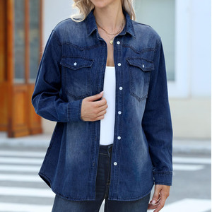 Vestes en jean de haute qualité à prix avantageux, vente en gros, denim délavé, surdimensionné pour femmes, design en denim respirant - Product Image 2