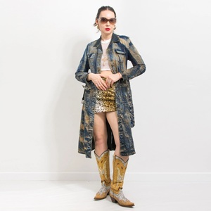 เสื้อโค้ทผ้ายีนส์ผู้หญิงระบายอากาศได้ดีเสื้อโค้ทผ้ายีนส์วินเทจแฟชั่นใส่สบาย - Product Image 1