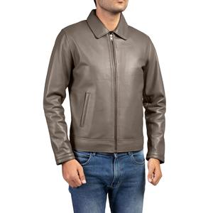 Dernière conception confortable de haute qualité en peau de mouton col rabattu hommes mode veste en cuir avec manches complètes - Product Image 1