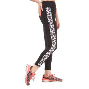Vêtements de sport taille haute à imprimé tigre pour femmes Leggings Scrunch Butt Logo personnalisé Pantalon de yoga taille moyenne Collants d'entraînement en soie sans couture - Product Image 3