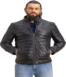 2025 chaqueta de vuelo de invierno para hombre, logotipo impreso personalizado, a prueba de viento, impermeable, tela de lona de cuero, cuello levantado, calle rápida - Product Image 1