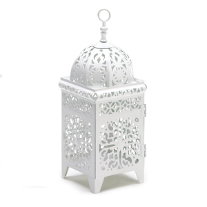 Nouvelle arrivée pièce maîtresse finie blanche Lanterne marocaine meilleure qualité Ware lanternes fantaisie de luxe Design haut de gamme disponible ici - Product Image 3