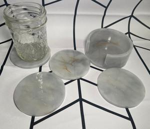 Juego de posavasos de resina de mármol - Product Image 1