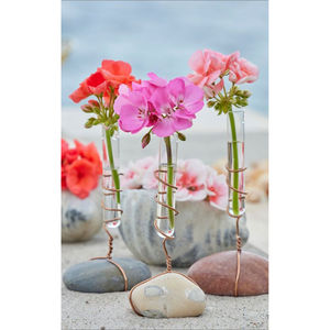 Vase à fleurs en verre et fer de style moderne, écologique, personnalisable, multicolore, pour la maison, les mariages, le salon, la décoration de table - Product Image 6