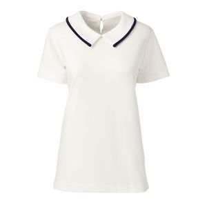 Camiseta de mujer personalizada para Polos, Camisetas de verano informales de manga corta a la moda con posicionamiento del logotipo frontal - Product Image 1