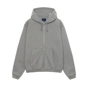 Sudaderas de Alta Calidad con Lavado Ácido, Decoloración al Sol, Aspecto Desgastado, 100% Algodón, Logotipo Personalizado, Cierre de Cremallera, Hombros Caídos, Corte Recto y Recortado para Hombre - Product Image 1