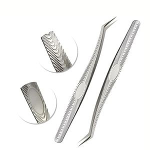 Pinzas para Pestañas de Fibra de Marca Privada, Herramientas para Volumen de Pestañas Rectas con Agarre de Diamante, Diseño Personalizado para Damas - Product Image 6