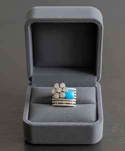 แหวนเงินแท้ 925 ประดับเพชรโมอิสซาไนต์สีน้ำเงิน ดีไซน์ทันสมัย ขายดีที่สุด - Product Image 2