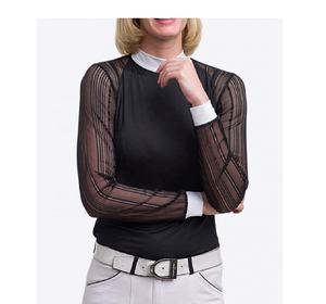 Chemise de compétition personnalisée OEM Chemise de cavaliers pour femmes Culotte d'équitation en maille Performance Vêtements de couche de base d'équitation - Product Image 1