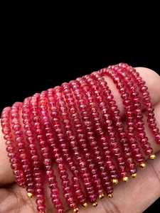 2mm Natural <b>Red</b> Burmese Spinel Faceted Rondelle <b>Beads</b> Micro Gemstone Strand for Necklace Bracelet Jewelry Making Wholesale Lot - Product Image 3