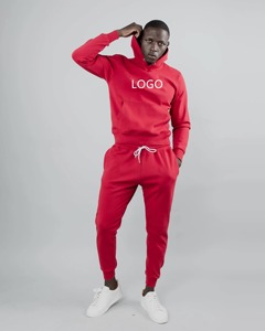 Unisex Custom Stacked Pants <b>Sweatpants</b> Hoodie Set <b>Flared</b> Tracksuit with Windbreaker for Men 100% Cotton Solid Pattern for Winter - Product Image 6
