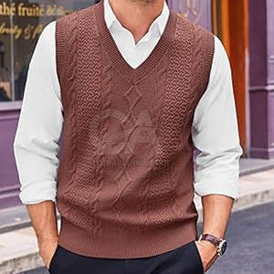 Vêtements décontractés stylés pour hommes Gilet tricoté Pull sans manches à vendre Pull en tricot sans manches à la mode à vendre - Product Image 2