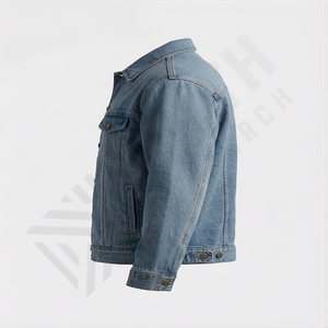 Veste en jean streetwear pour homme, mode urbaine, vêtement extérieur en jean, design personnalisé disponible, coupe moderne, veste légère - Product Image 3